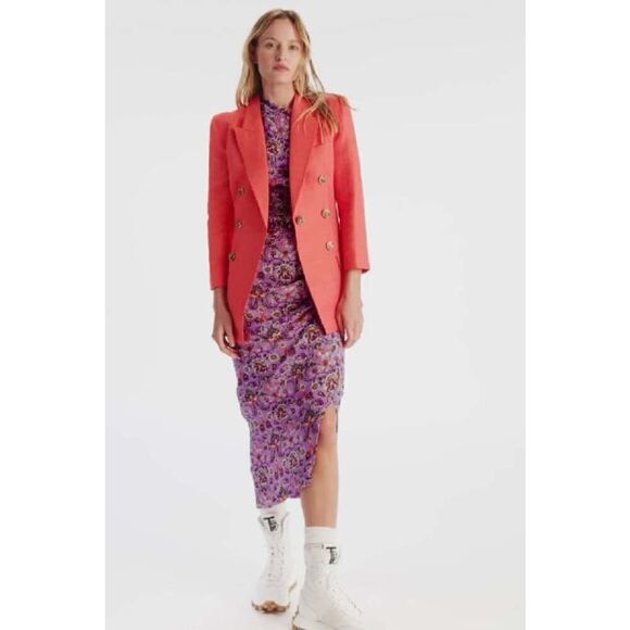 Smythe Cropped Slv Pagoda Blazer in Watermelon Small (US6) - Picture 4 of 11